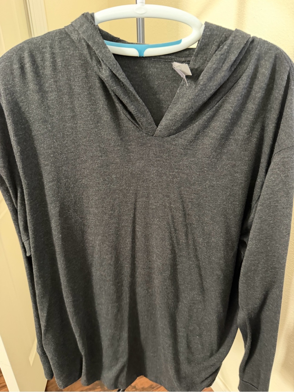 Next Level Apparel Charcoal Gray Hooded Long Sleeve Pullover